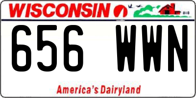 WI license plate 656WWN