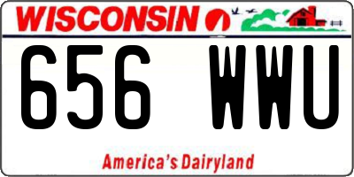 WI license plate 656WWU