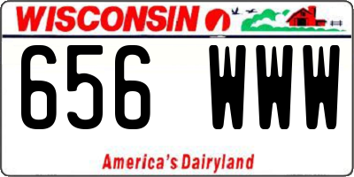 WI license plate 656WWW