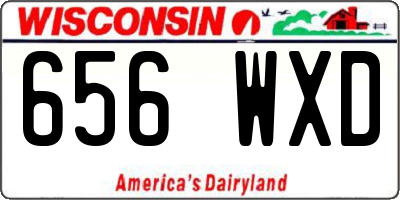 WI license plate 656WXD