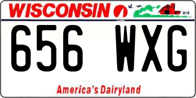 WI license plate 656WXG