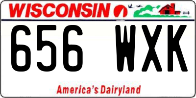 WI license plate 656WXK