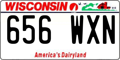 WI license plate 656WXN