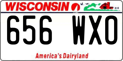WI license plate 656WXO
