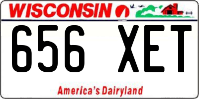 WI license plate 656XET