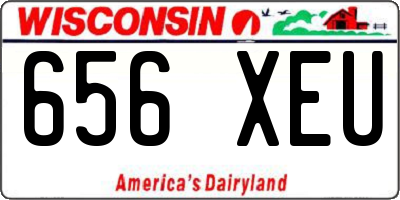 WI license plate 656XEU