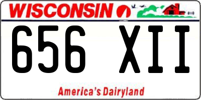 WI license plate 656XII