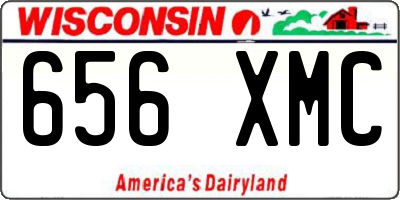 WI license plate 656XMC