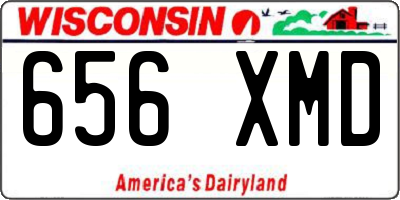 WI license plate 656XMD