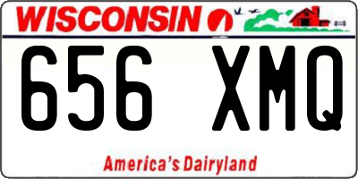 WI license plate 656XMQ