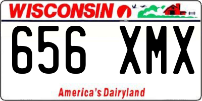 WI license plate 656XMX