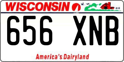 WI license plate 656XNB