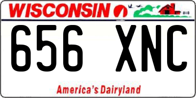 WI license plate 656XNC