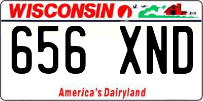WI license plate 656XND