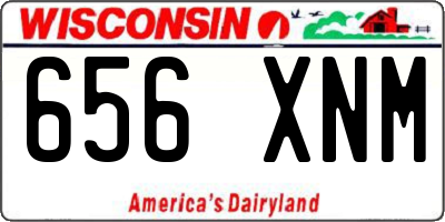 WI license plate 656XNM
