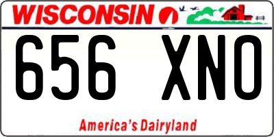 WI license plate 656XNO