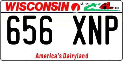 WI license plate 656XNP