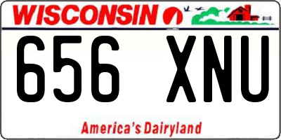 WI license plate 656XNU