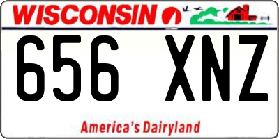 WI license plate 656XNZ