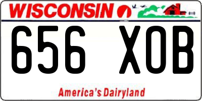 WI license plate 656XOB