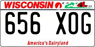 WI license plate 656XOG