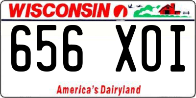 WI license plate 656XOI