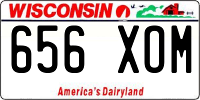 WI license plate 656XOM