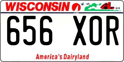 WI license plate 656XOR