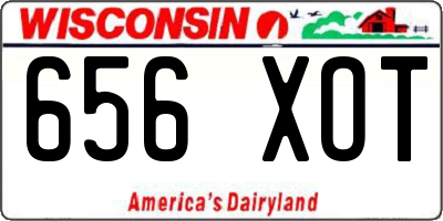 WI license plate 656XOT