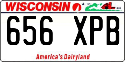 WI license plate 656XPB