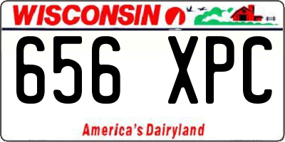 WI license plate 656XPC