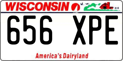 WI license plate 656XPE
