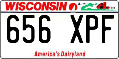 WI license plate 656XPF