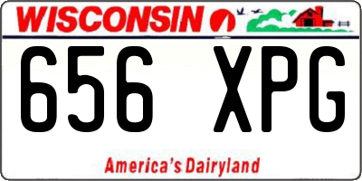 WI license plate 656XPG