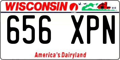 WI license plate 656XPN