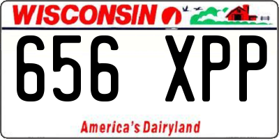 WI license plate 656XPP