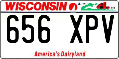 WI license plate 656XPV