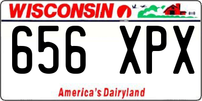 WI license plate 656XPX