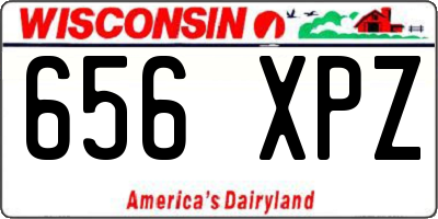 WI license plate 656XPZ