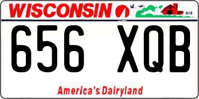 WI license plate 656XQB