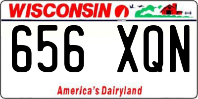 WI license plate 656XQN
