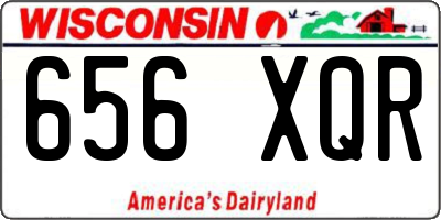 WI license plate 656XQR