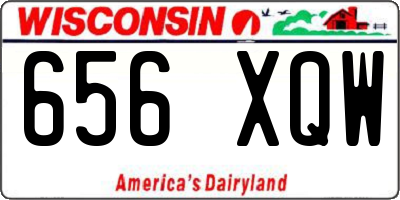 WI license plate 656XQW