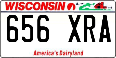 WI license plate 656XRA