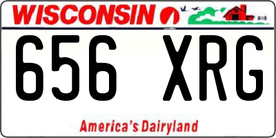 WI license plate 656XRG