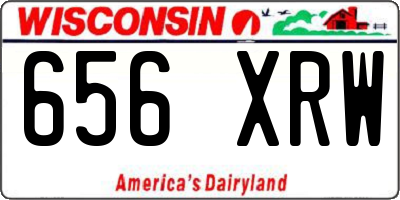 WI license plate 656XRW