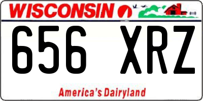 WI license plate 656XRZ
