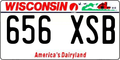 WI license plate 656XSB