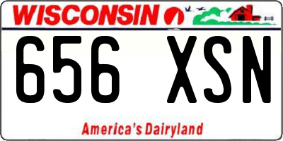 WI license plate 656XSN
