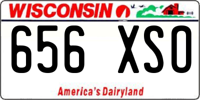WI license plate 656XSO
